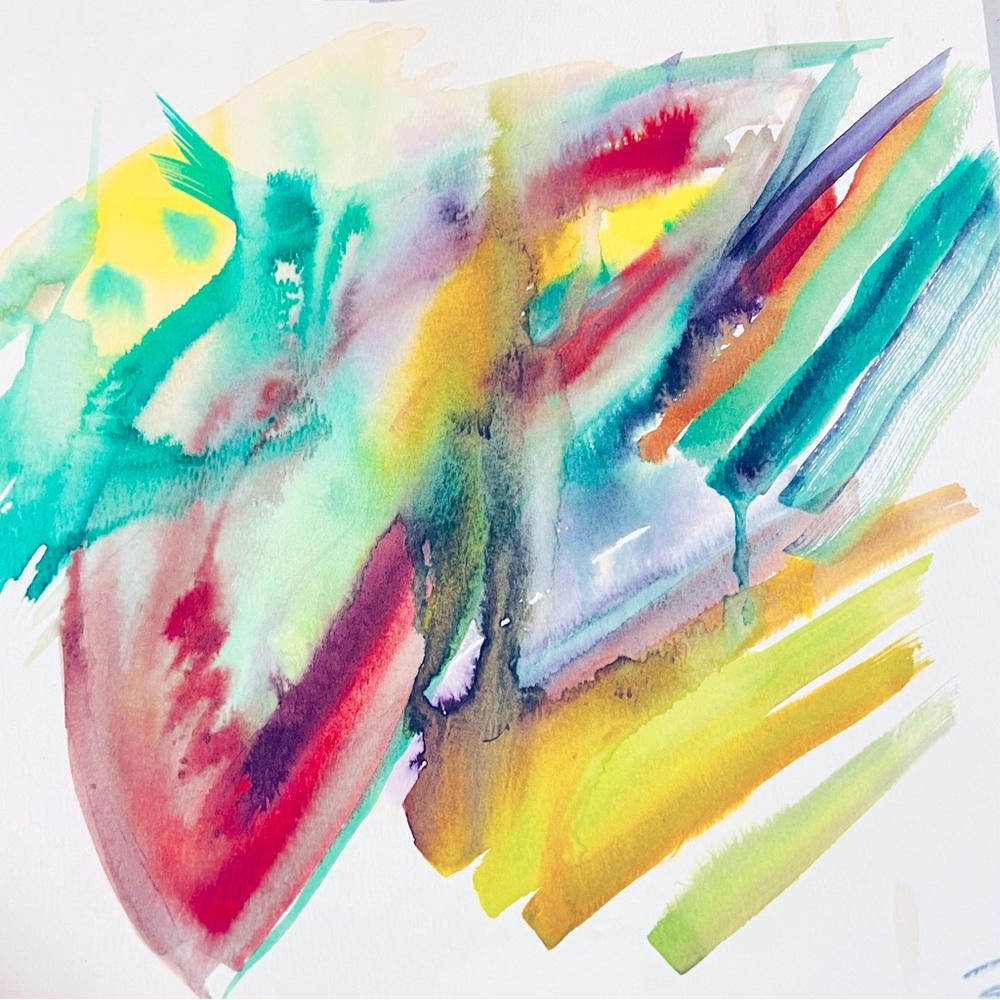 Beautiful 12x12 original one of a kind watercolor by artist.